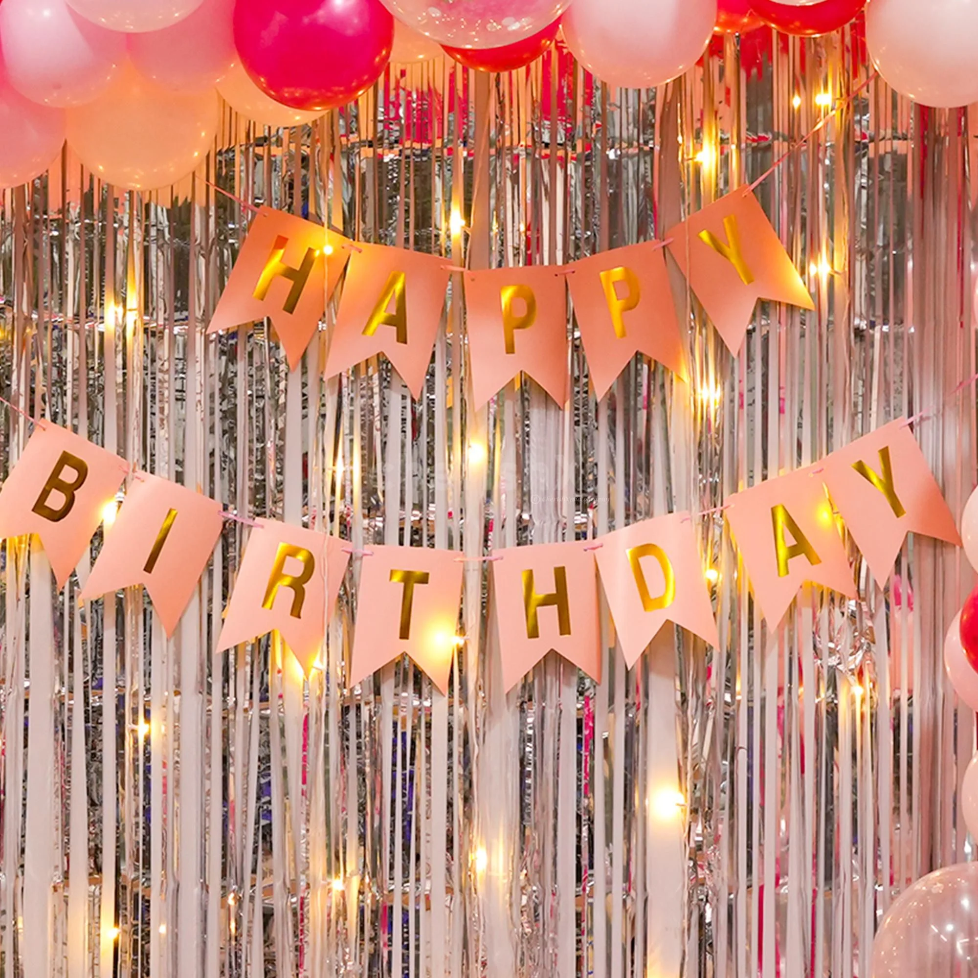 Pink and Silver Birthday Bliss Decor