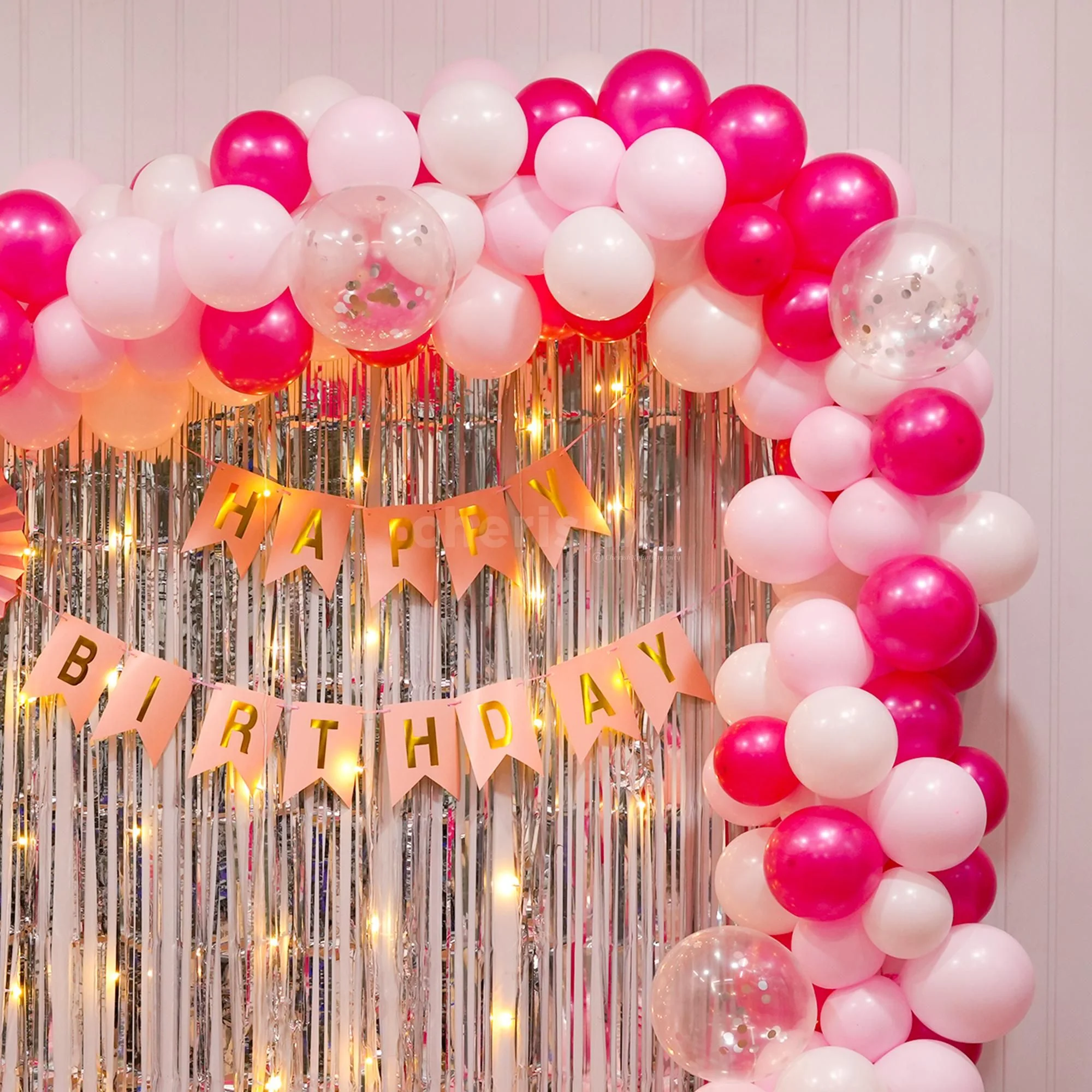 Pink and Silver Birthday Bliss Decor