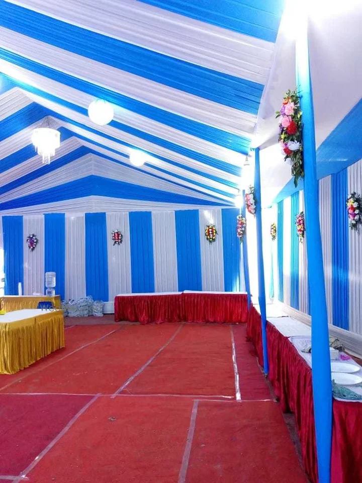  blue and white Pandhal Setup