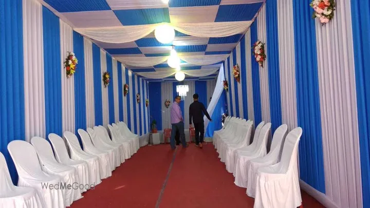  blue and white Pandhal Setup