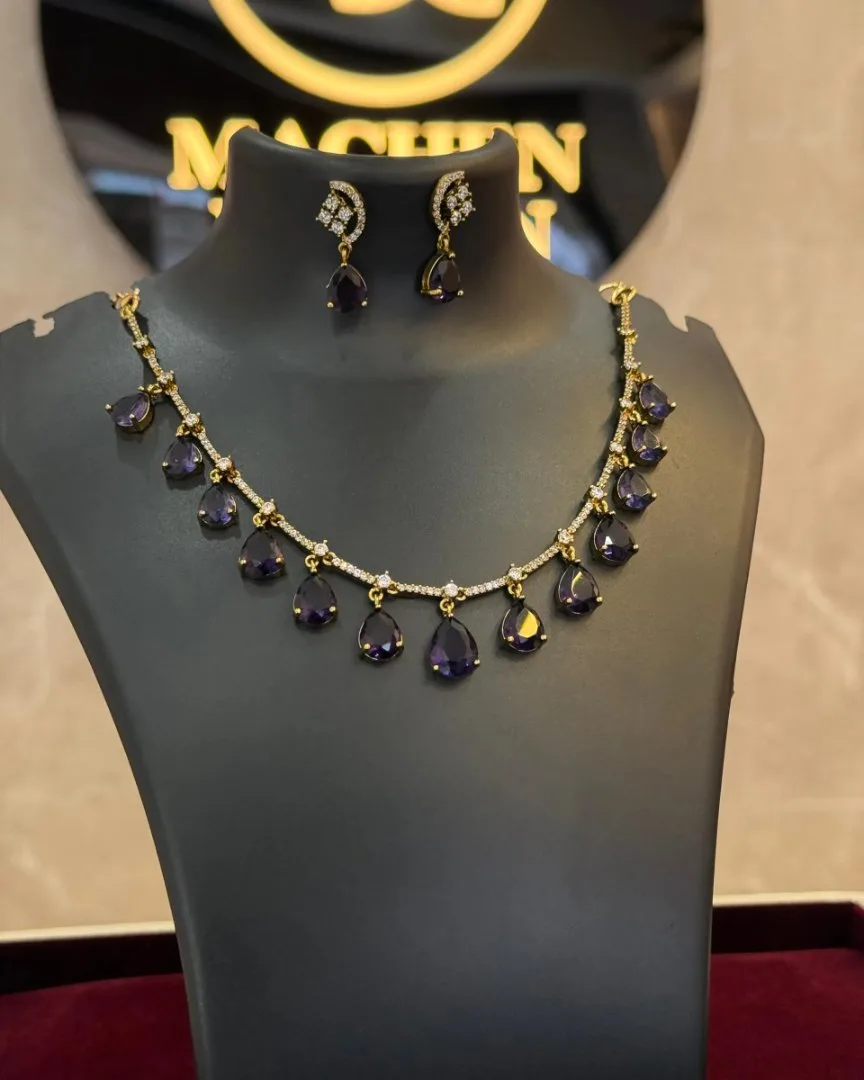 Elegant Amethyst Droplet Set